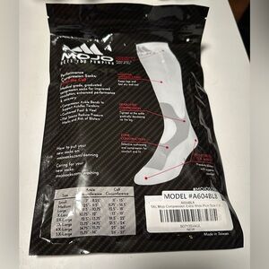 Mojo Performance Compression Socks Over-the Calf #A604BL8 Sz 5XL Extra Wide Plus
